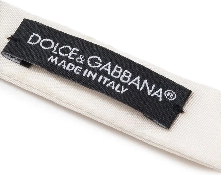 עניבת פרפר Dolce & Gabbana משי לבן