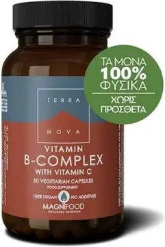 כמוסות ויטמינים Terranova B-Complex עם ויטמין C
