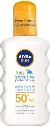 Sunscreen Spray Nivea Sensitive Protect & Play SPF 50+