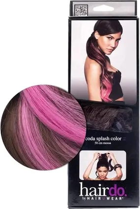 תוספות שיער Hairdo Tail Color Splash ערמוני ורוד פוקסיה 58 ס"מ