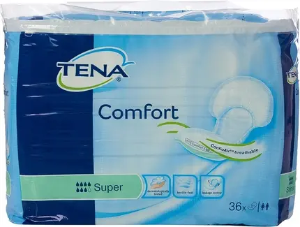 Incontinence Protector TENAYA Comfort Super Pads White and Comfort Maxi