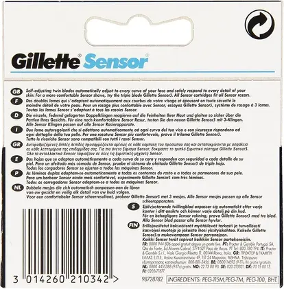 Gillette Sensor Blades for Men