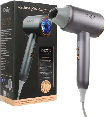 Italian Design Cyclone Blue Ionic Power Hair Dryer