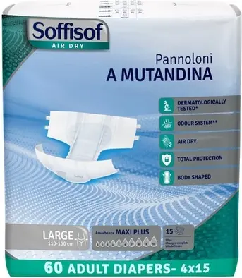 Подгузники Soffisof Air Dry Maxi Plus