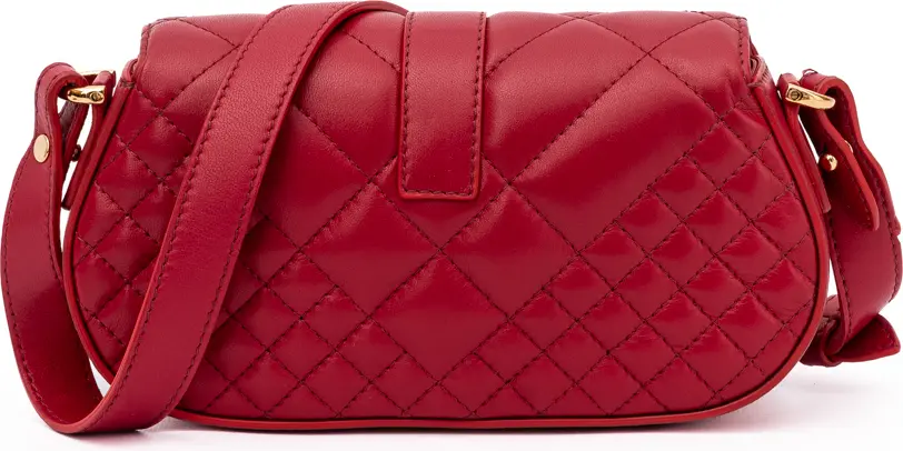 Shoulder bag Versace Red Leather Quilted Shoulder Strap Bag