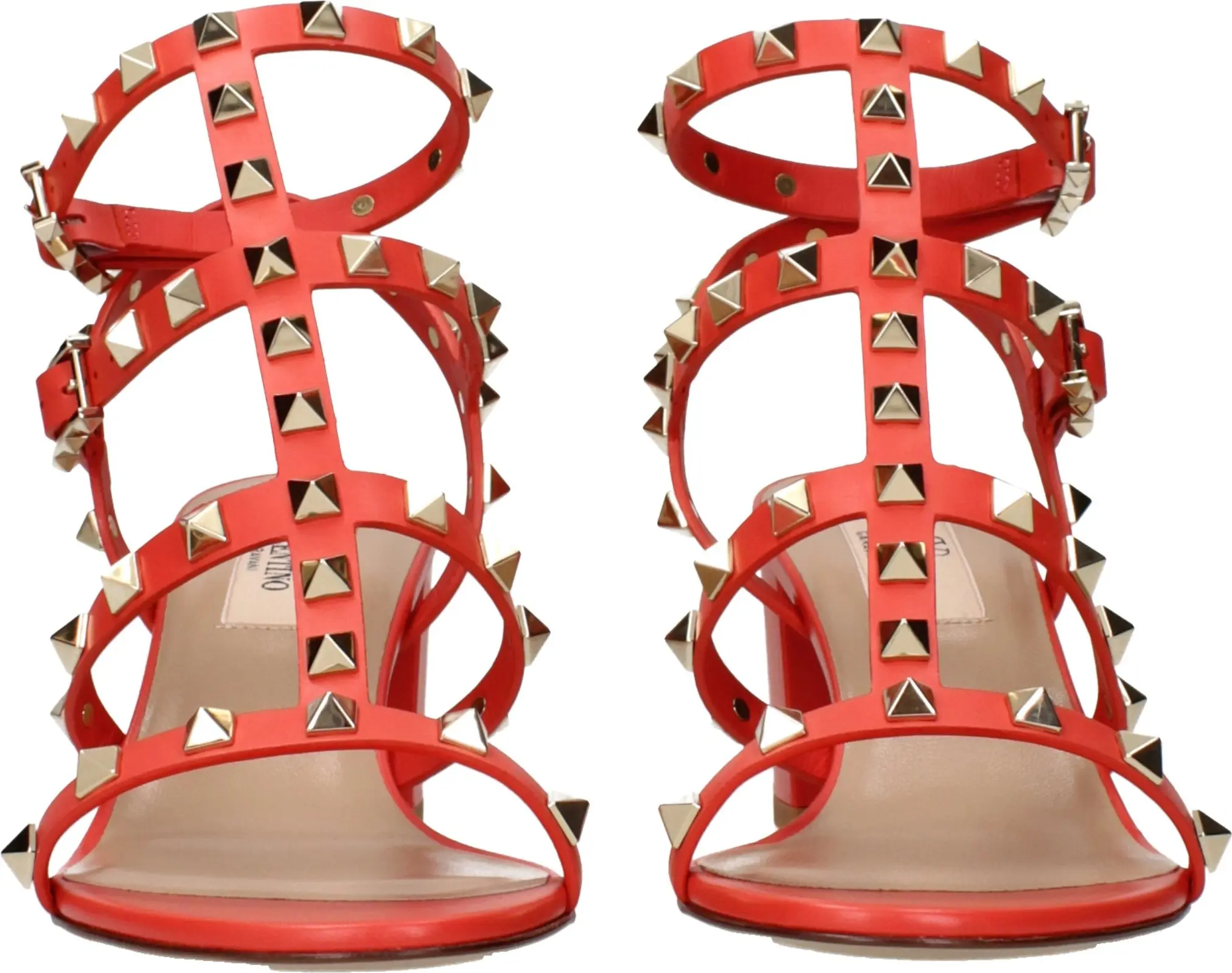 Sandals Valentino Garavani Orange Leather Platform Sandals